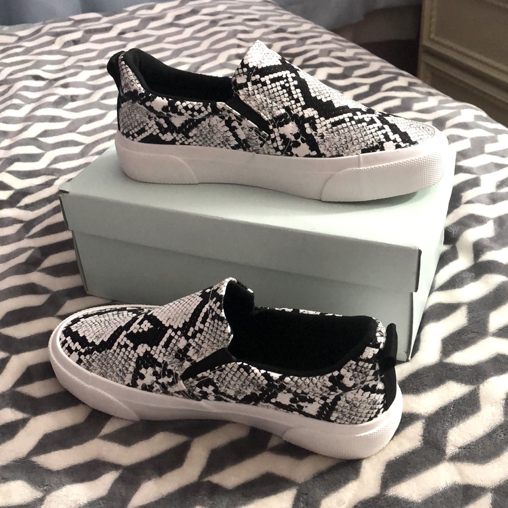 Snake Python Print casual fashion shoes sneakers slip on